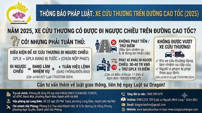 xe cuu thuong di nguoc chieu