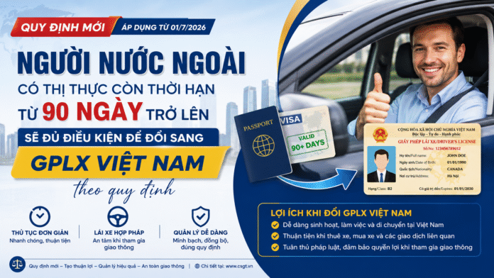 doi giay phep lai xe cho nguoi nuoi ngoai