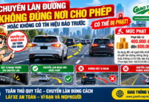 Chuyển làn đường không đúng nơi cho phép