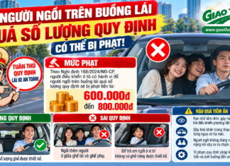 Để người ngồi trên buồng lái quá số lượng quy định
