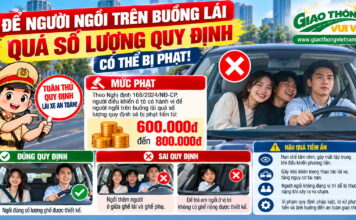 Để người ngồi trên buồng lái quá số lượng quy định